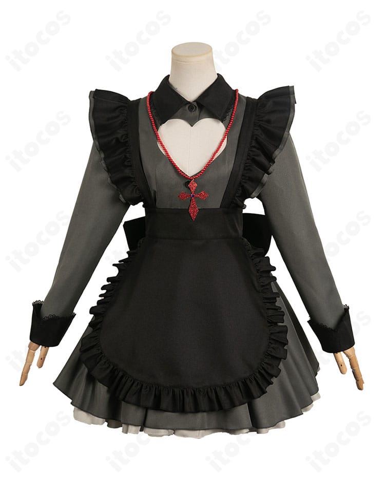 星野ルビーのハロウィン風コスプレ一式。黒基調のメイドスタイルでイベント向けのコーデ。