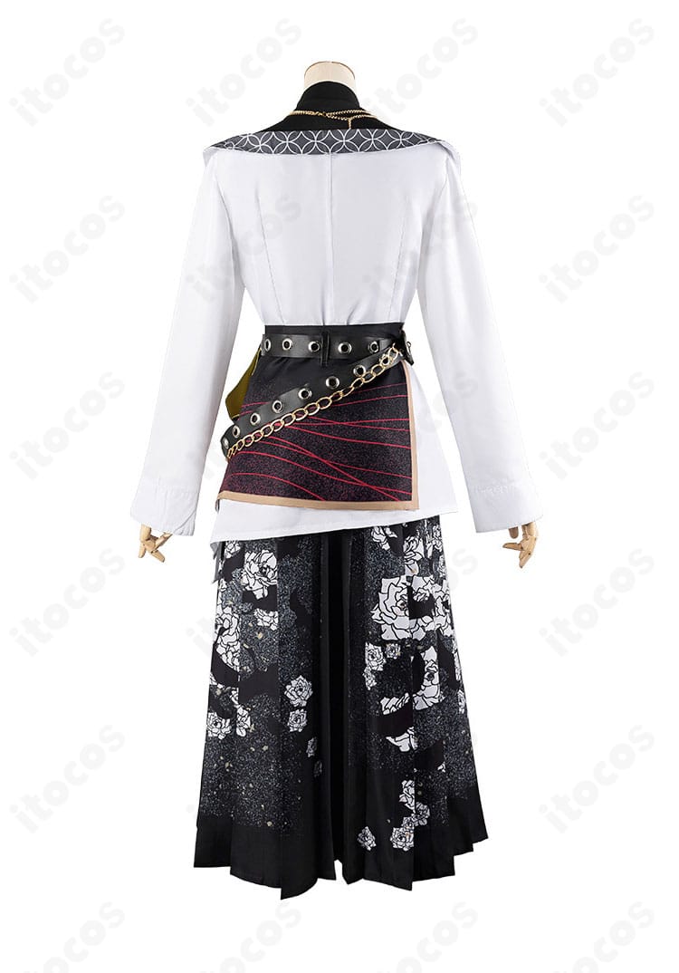 日野森志歩コスプレ衣装 背面全体｜背中のラインと腰布の広がりが分かる後ろ姿