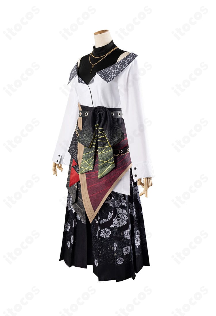 日野森志歩コスプレ衣装 左側装飾の詳細｜蝶結び・飾りの形状と固定位置