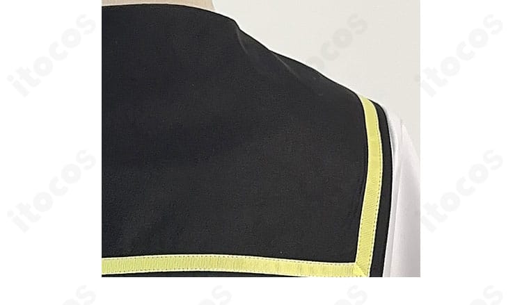 ペルソナ4 久慈川りせ コスプレ衣装の披肩装飾ディテール。縁取りとフォルムの再現性を強調