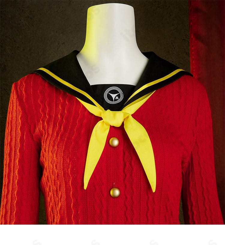 ペルソナ4 天城雪子 コスプレ衣装 襟元の装飾ディテール（ラインと形状）