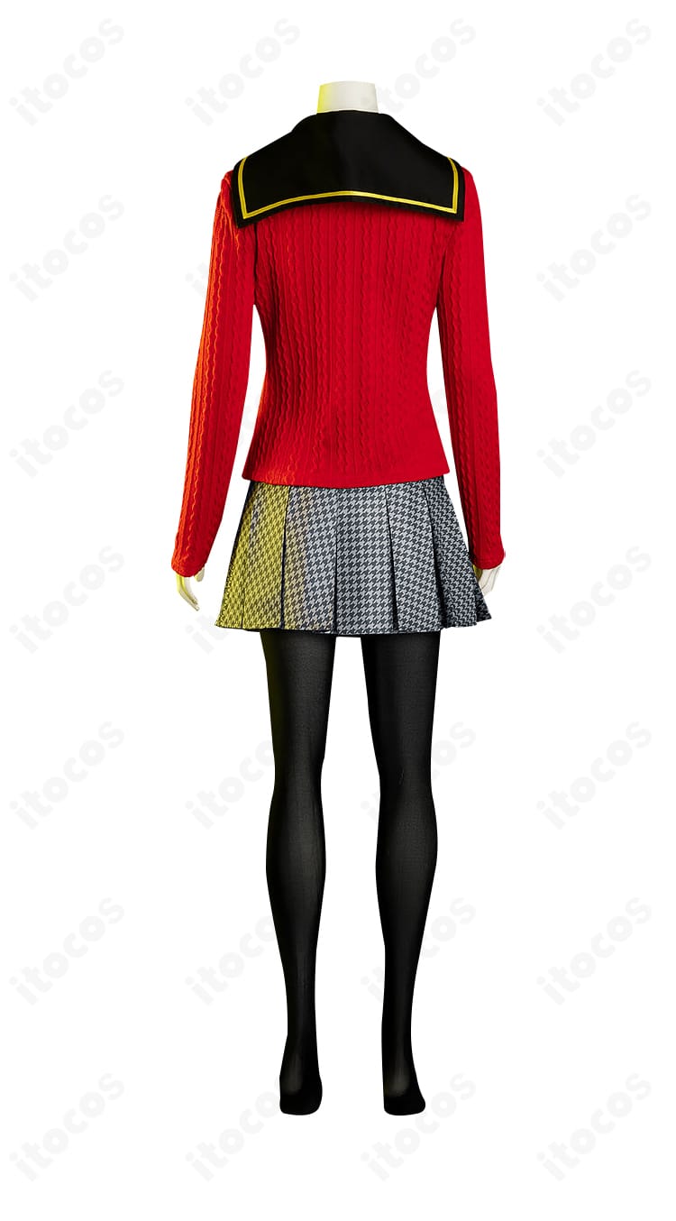ペルソナ4 天城雪子 コスプレ衣装 背面カット（襟元とプリーツの流れ）