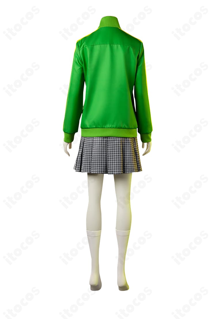 ペルソナ4 里中千枝 夏服コスプレ衣装の背面。背面の縫製ラインとヘムの落ち感を示す画像