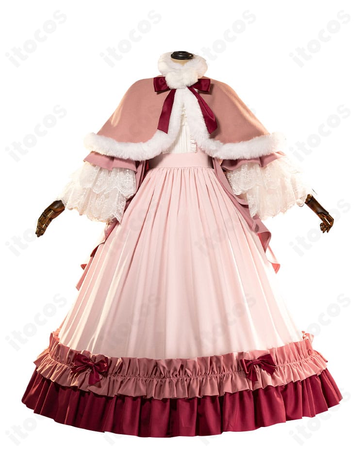 ヴィクトリカ・ド・ブロワのコスプレ衣装 正面全体。黒基調のワンピースとフリルが映える高再現デザイン