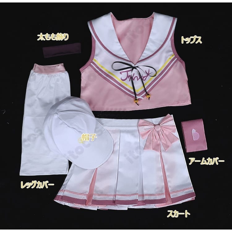 ブルーアーカイブ 下江コハル チアリーダー コスプレ 高再現で動きやすく長時間も快適 - 4枚目の画像