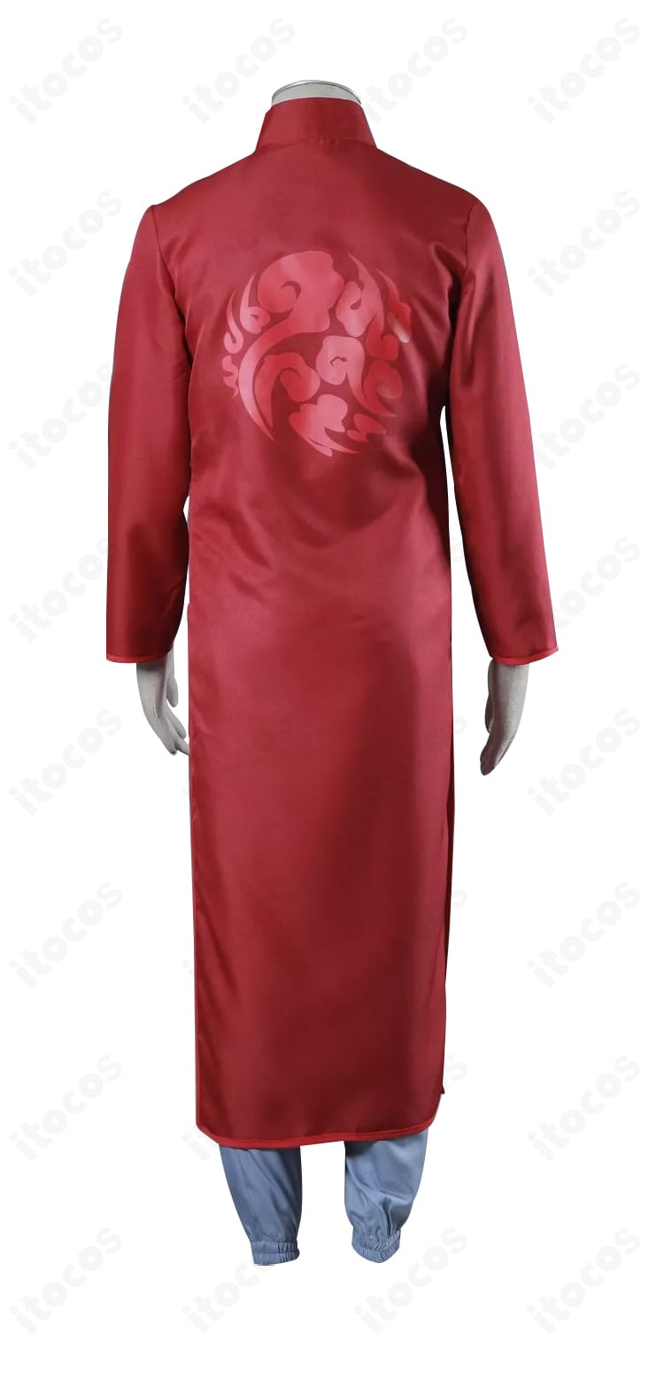 『NARUTO -ナルト-』我愛羅 コスプレ衣装の背面全体。背面装飾と縫製の仕上がりを確認できる画像。