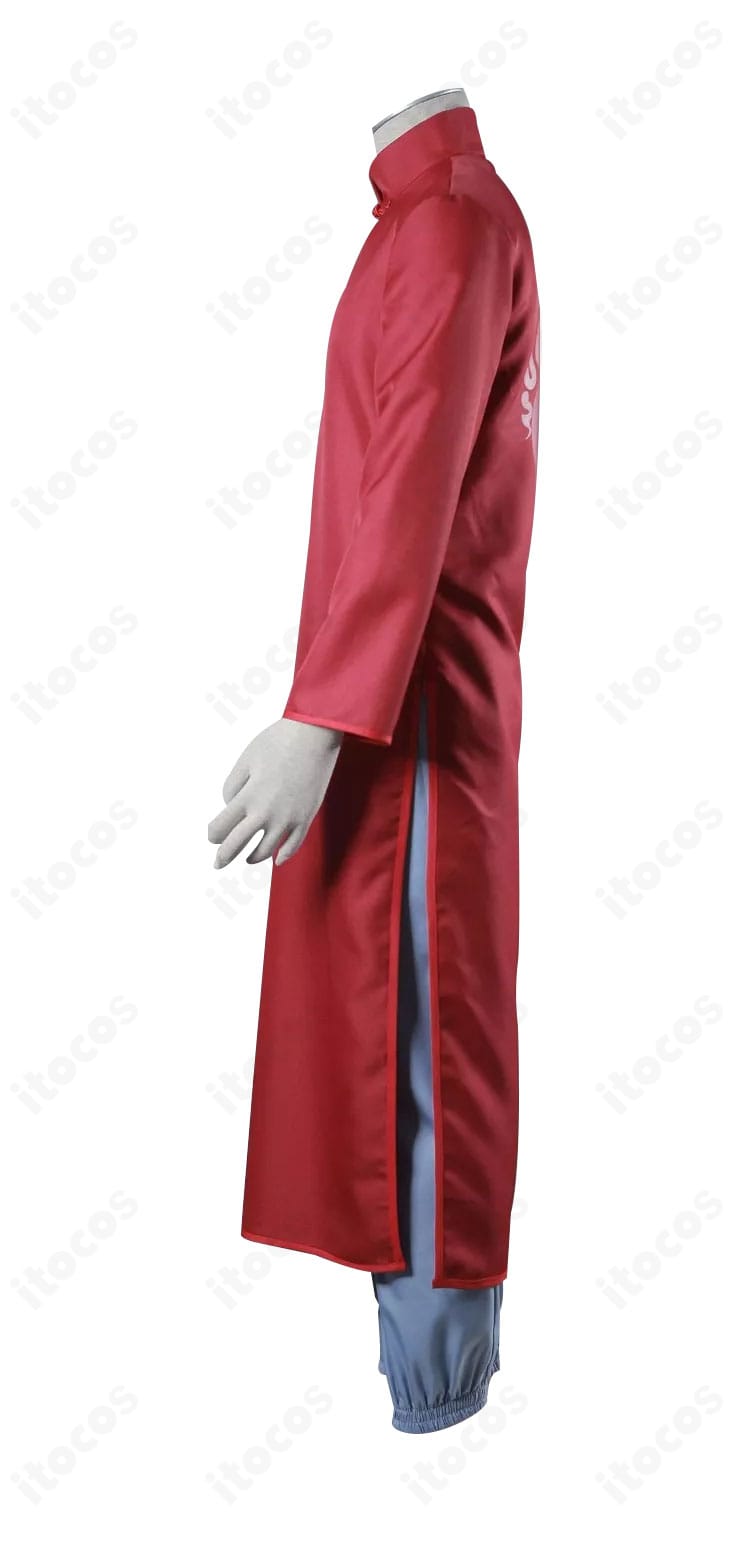 『NARUTO -ナルト-』我愛羅 コスプレ衣装 左側ディテール。刺繍と装飾パーツの質感と配置をクローズアップ。