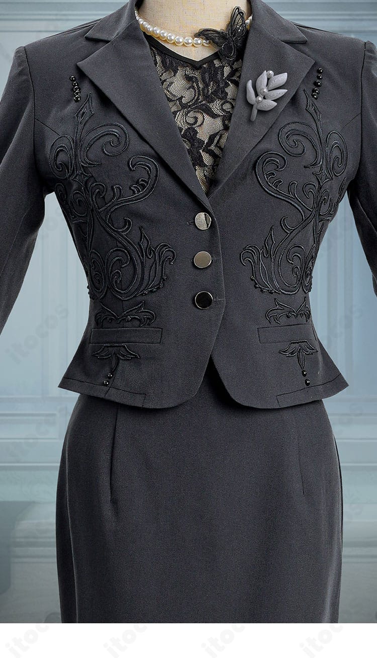 Identity V メリー・プリニウス フェリス コスプレ衣装の前立て（门襟）装飾ディテール