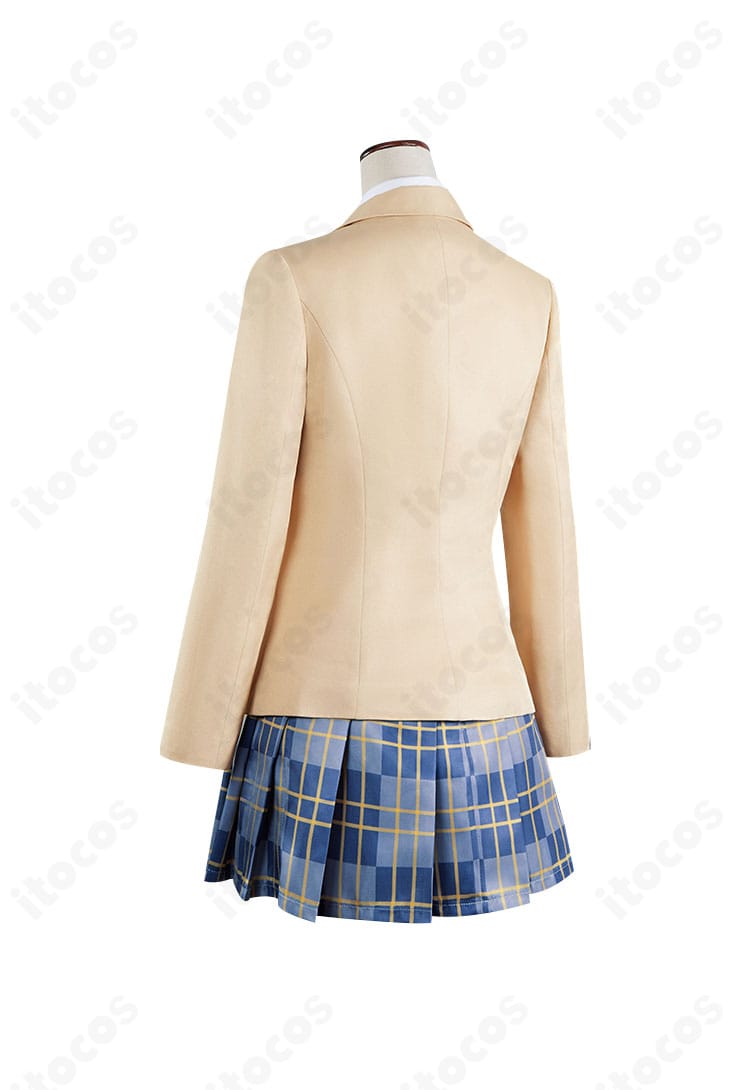 御坂美琴コスプレ衣装・背面。背中のラインや裾の落ち感、全体バランスがわかるバックビュー