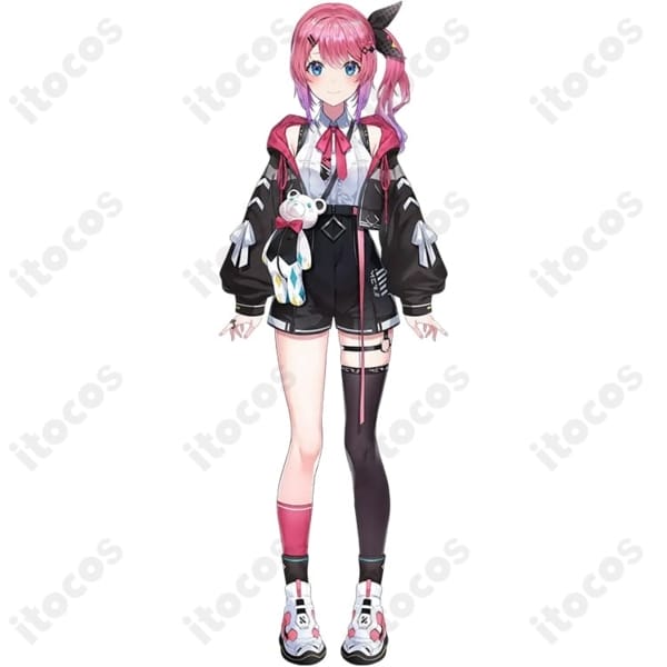 にじさんじ 倉持めると コスプレ衣装｜黒ピンクパーカー高再現・撮影映え・快適設計