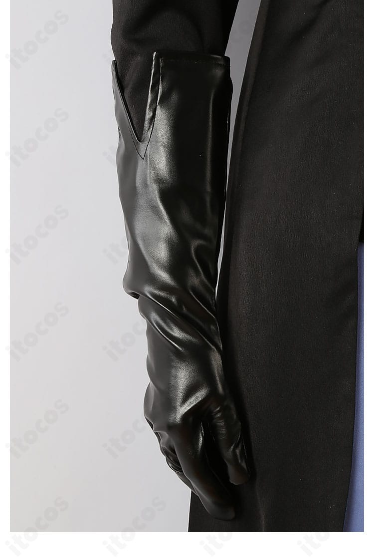 手袋の素材感とデザイン接写。光沢を抑えた質感で手元の表情を引き締めるアイテムであることが分かる画像。