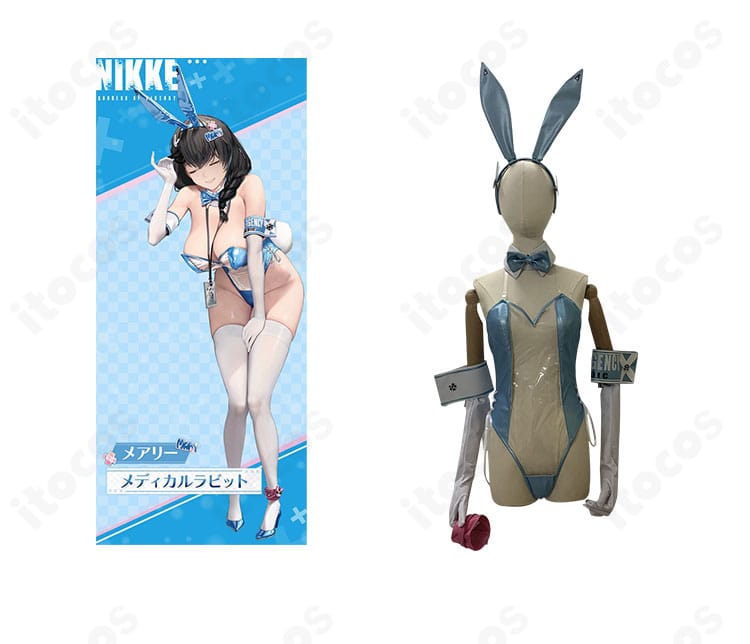 勝利の女神：NIKKE メアリー メディカルラビットのバニー衣装一式。キャラクター再現に必要な小物まで揃ったハイクオリティコスチュームの全体像。