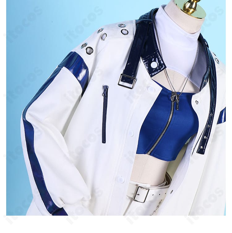 小豆沢こはね『すべて受け止めて』ライブ衣装の装飾ディテール接写。刺繍風意匠や立体パーツなど細部の再現度が確認できるクローズアップ