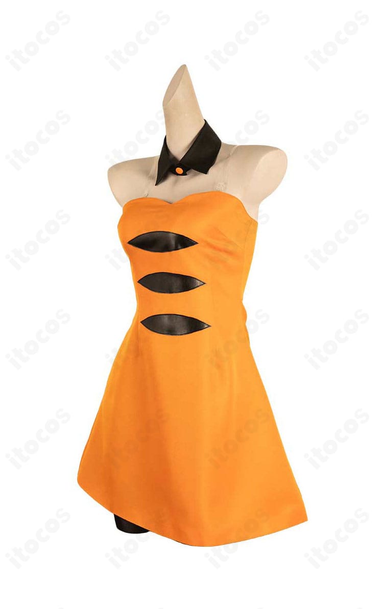 ホタル ハロウィンVer.コスプレ衣装の左側面ビュー｜袖・裾のラインとアクセサリー位置