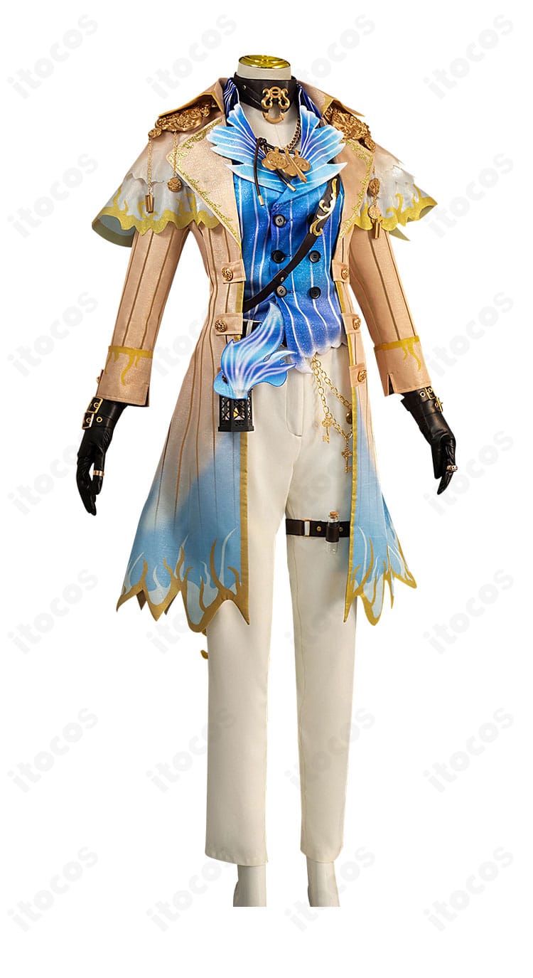 傭兵（ナワーブ・サベダー）驚異の部屋衣装の側面。ショルダーベルトのラインとシルエットの落ち感を確認。