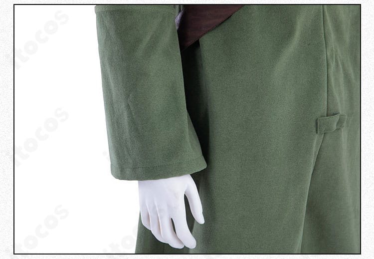 アローン衣装の袖口ディテール。カフスの形状とステッチワークを拡大表示。