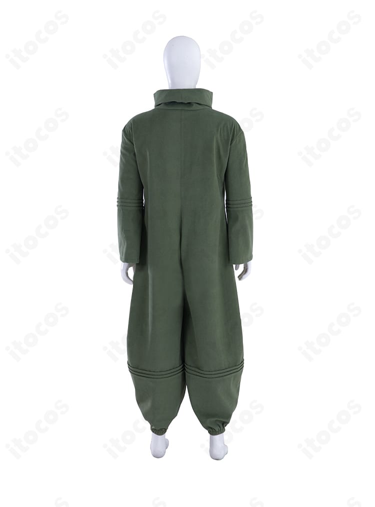 アローン衣装の背面ディテール。動きやすさを考慮した切り替えと背部装飾の質感が見える。