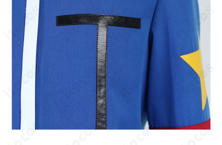 花嵐エリ コスプレ衣装 胸部の装飾ディテール。リボンとモチーフの位置関係が分かる