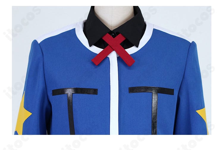 花嵐エリ コスプレ衣装 襟元のアクセント。リボンとのバランスと縁取りの仕上げが見える近接