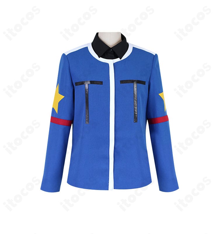 花嵐エリ コスプレ衣装 コート前面の装飾ディテール。ボタンや配色、縁取りの再現を強調