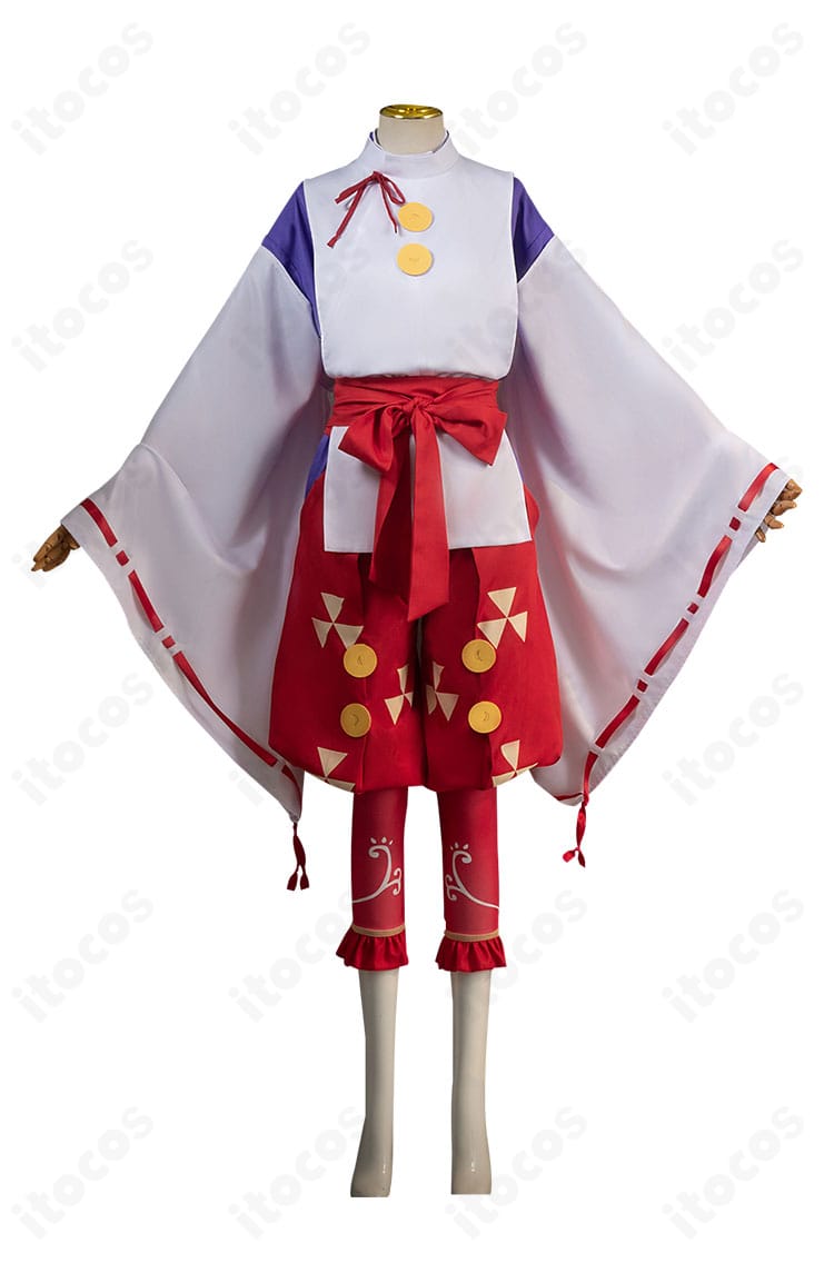 逃げ上手の若君 北条時行コスプレ衣装の正面全体像。シルエットと装飾配置を確認。