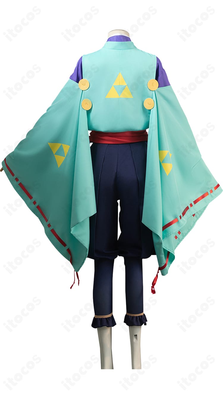 北条時行 コスプレ衣装の背面。背中のシルエットと帯位置、裾の長さが確認できる。