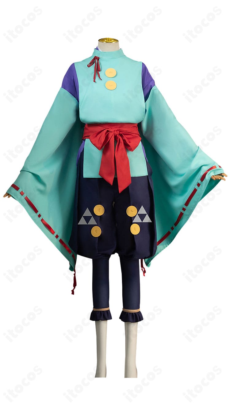 北条時行 コスプレ衣装の正面全体。和装ベースの上着・インナー・帯・ズボンのバランスがわかる高品質仕立て。