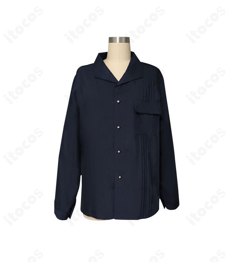 『あんさんぶるスターズ！』蓮巳敬人 私服（春～夏）コスプレ衣装の正面全体写真。落ち着いた色味と端正なディテールがわかる高解像度カット。