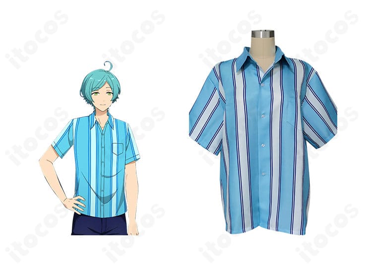 あんさんぶるスターズ！深海奏汰 私服（夏）コスプレ衣装の正面。夏らしい軽やかなシルエットでキャラクターの雰囲気を忠実に再現。