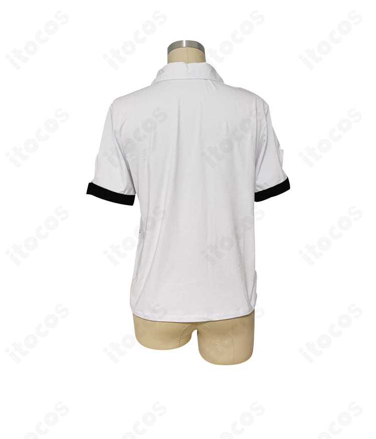 紫之創 私服（春～夏）コスプレ衣装の背面カット。背面ディテールとラインの美しさを強調した画像