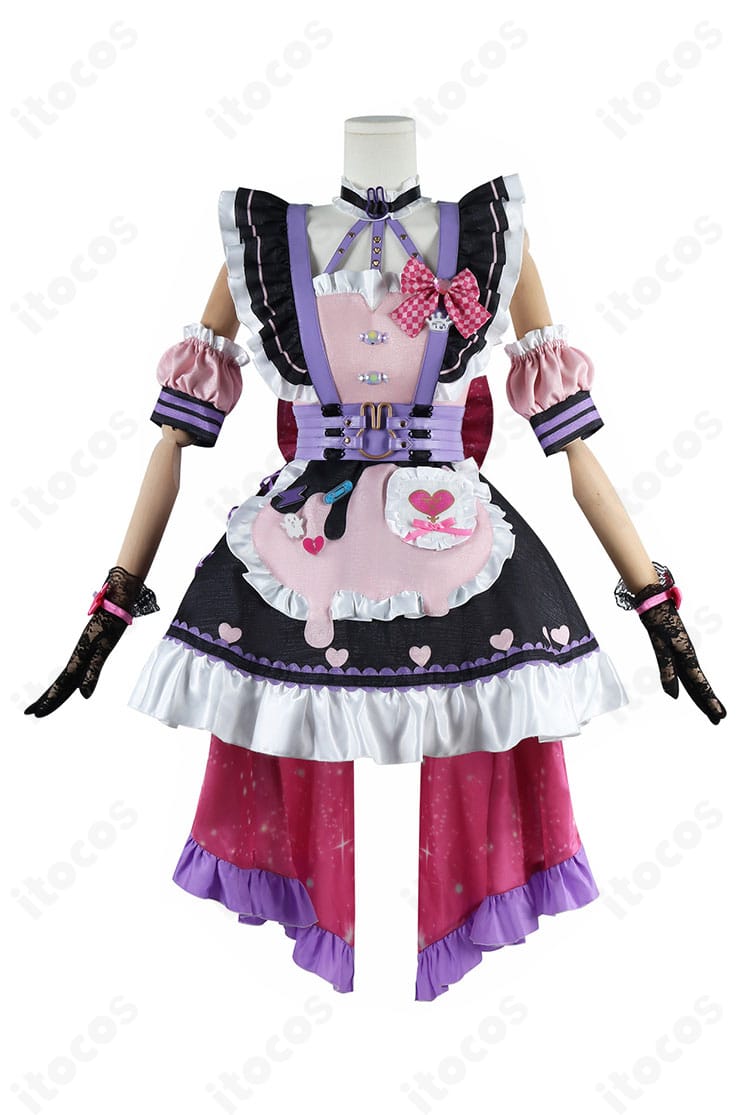 マリア・マリオネット新メイド衣装の正面全体。襟元とフリル、コルセットベルトまで確認できる商品正面図