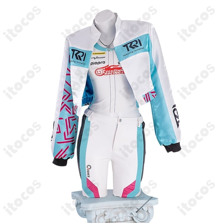 初音ミク レーシングミク KYOJO CUP 2024Ver. 高再現コスプレ衣装｜軽快フィットでイベント快適 - 2枚目の画像