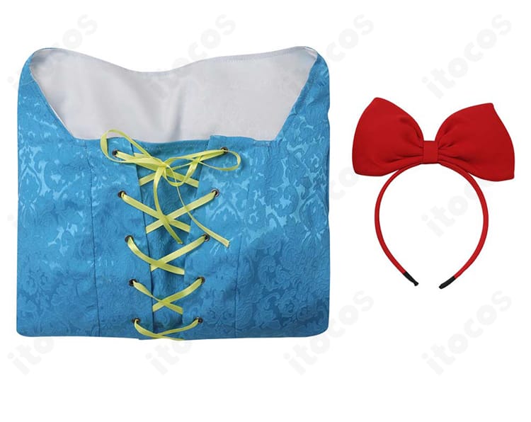 白雪姫コスプレ衣装のセット内容。ワンピースとカチューシャの2点が並んだ確認用画像。