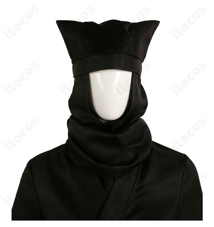 ダンジョン飯 イヅツミ コスプレ衣装の頭飾りディテール。刺繍とアクセントの質感が分かる近接カット。