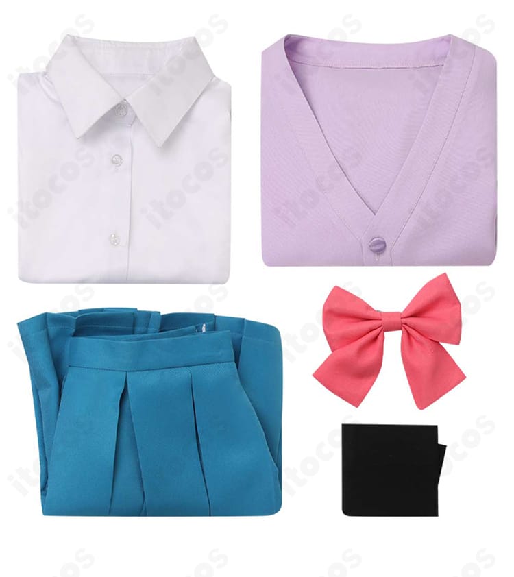 『君に届け』胡桃沢梅 コスプレ セット内容一式。コート・シャツ・スカート・スカーフ・靴下が揃うフルセット。