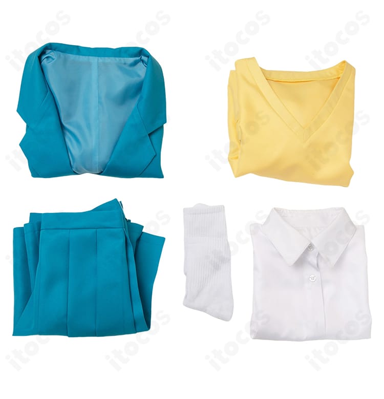 『アオのハコ』鹿野千夏 コスプレ セット内容（コート・シャツ・トップス・スカート・靴下）