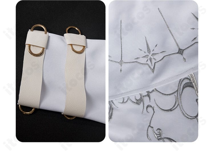 袖口装飾の拡大。ステッチとパーツの仕上げが分かる、質感重視のクローズアップ