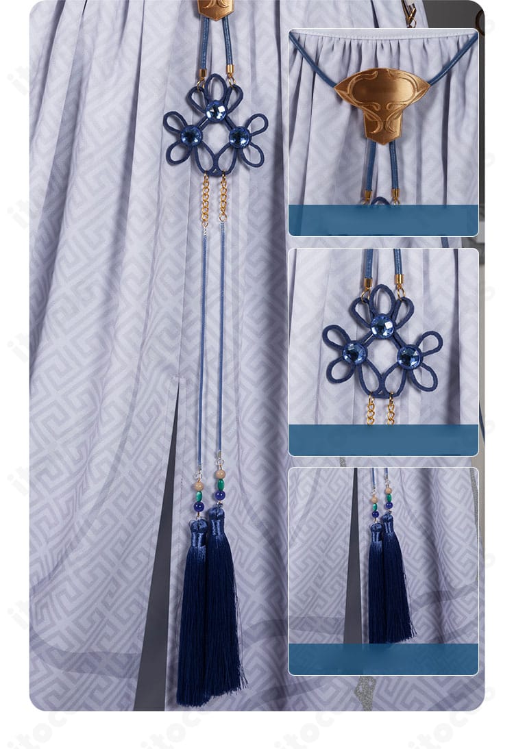 装飾パーツの近接写真。コルセットベルトや腕飾りの意匠を確認できるディテールショット