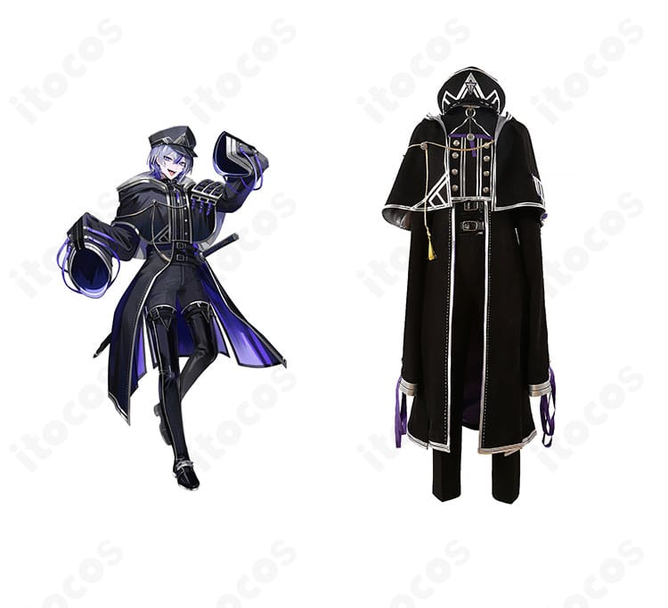 刀剣乱舞ONLINE 大慶直胤のコスプレ衣装とキャラクタービジュアルを並置した正面写真