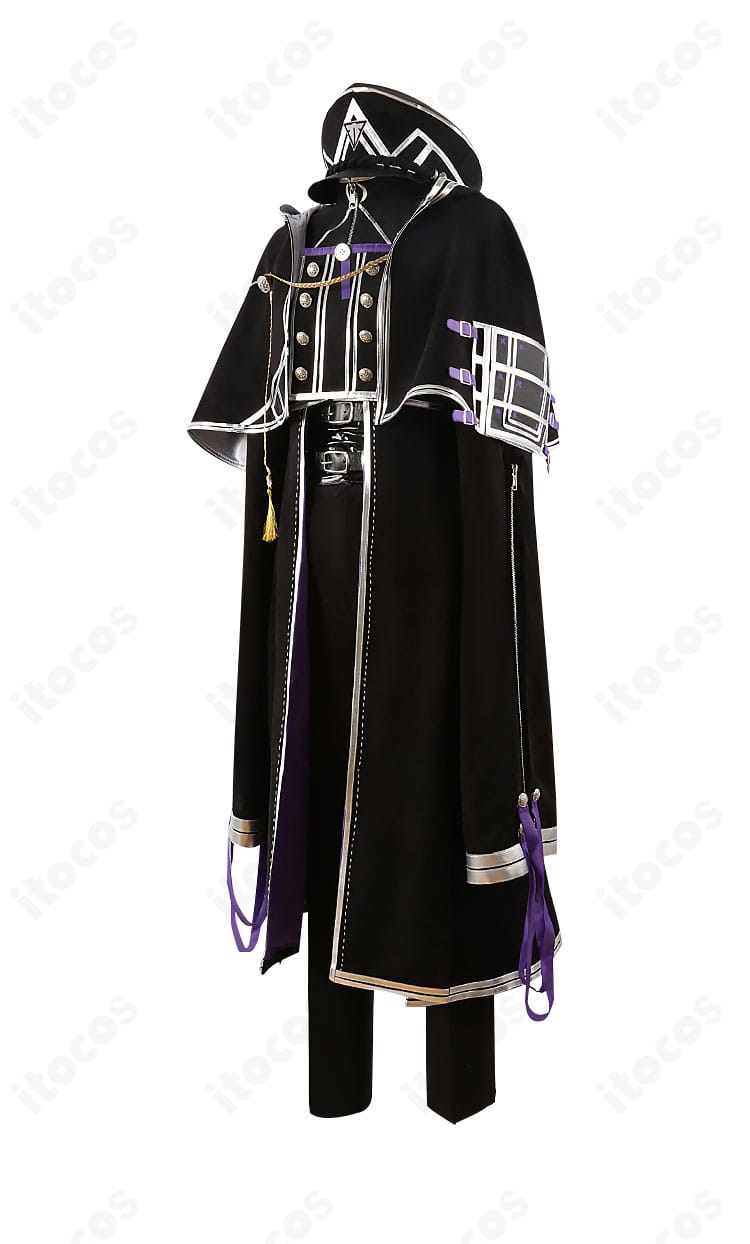 左側面から見た大慶直胤 コスプレ衣装。全体のバランスとコルセットベルトのラインが見える写真