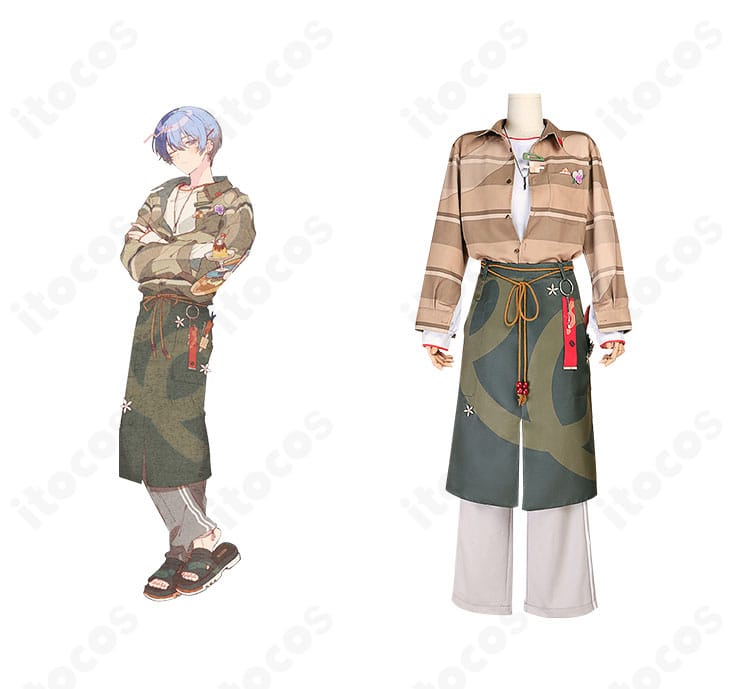 プロジェクトセカイ 青柳冬弥 エイプリルフールver. 我らペガサス探検隊のフルセット正面一式が分かる商品画像