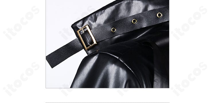 無期迷途 ドナルド コスプレ衣装の襟元ベルト。キャラクターらしさを強調するアクセント部分の質感表現。