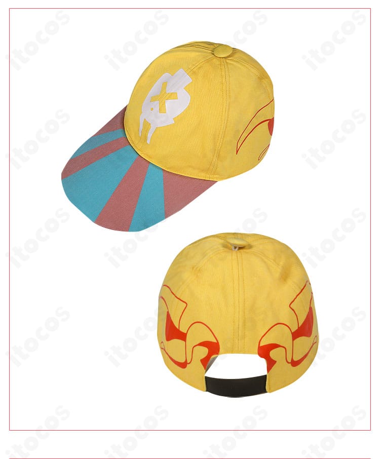 レイズ衣装の帽子装飾ディテール（ロゴ・縁仕様）