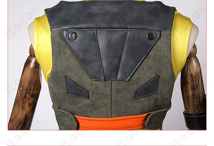 レイズ衣装の上着背面に配置された装飾ディテール