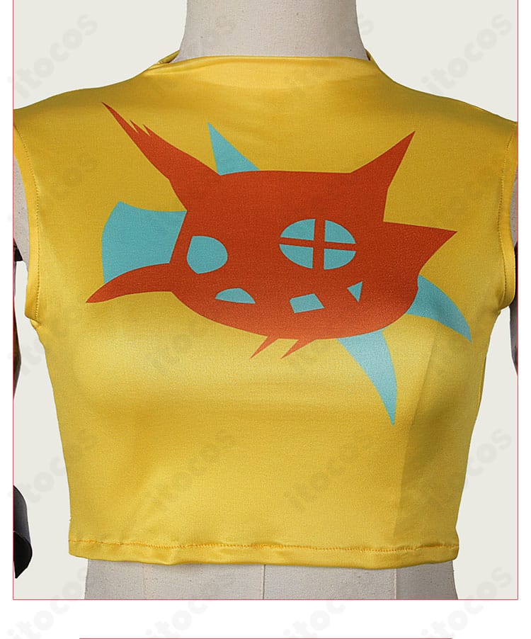 レイズ衣装のインナーに施されたグラフィティ風デザイン詳細