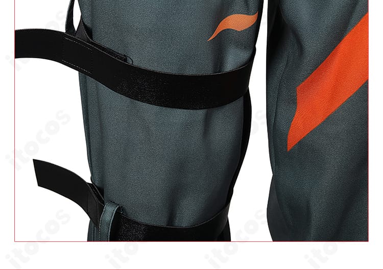 レイズ衣装の足元バンデージ風装飾の詳細