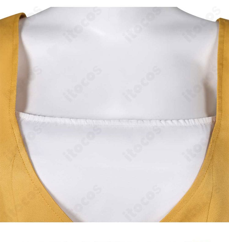 ファイナルファンタジーVII エアリス・ゲインズブール コスプレ衣装 背面図｜背面の編み上げ風意匠と着脱構造