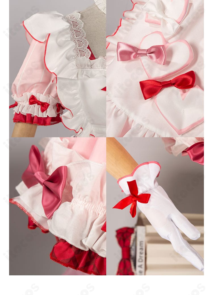 肩袖・手袋・スカートの装飾バランスを示す詳細写真。統一感のある配色と質感を確認可能。