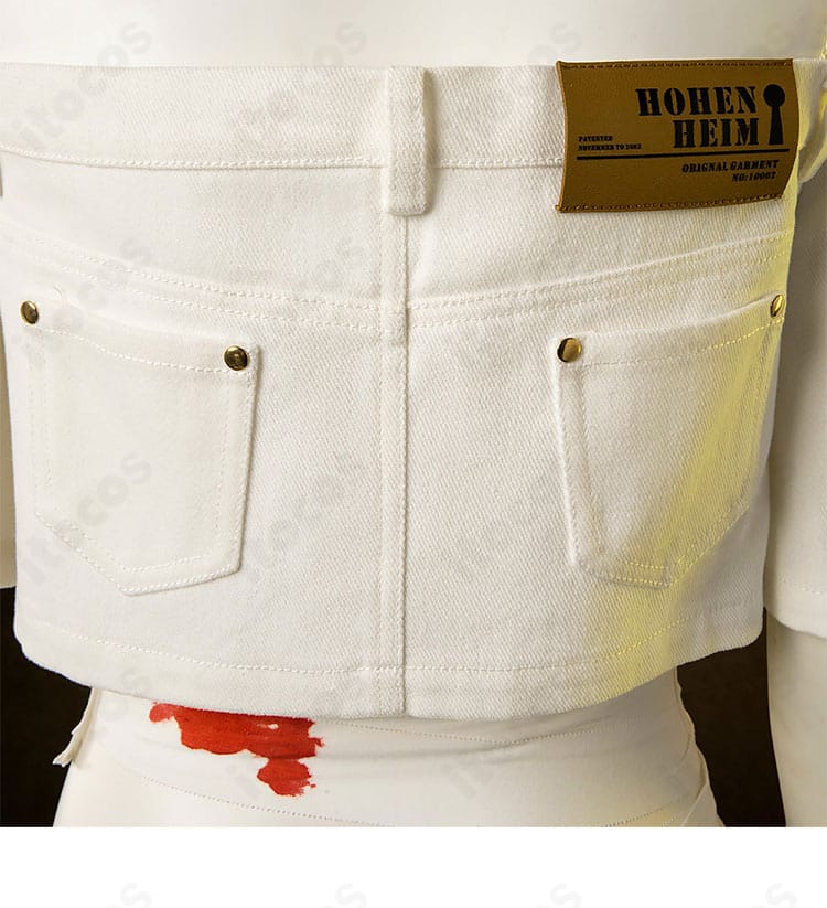 上衣の背面装飾アップ。A.B.Aの背面プリントや意匠を詳細に示す画像