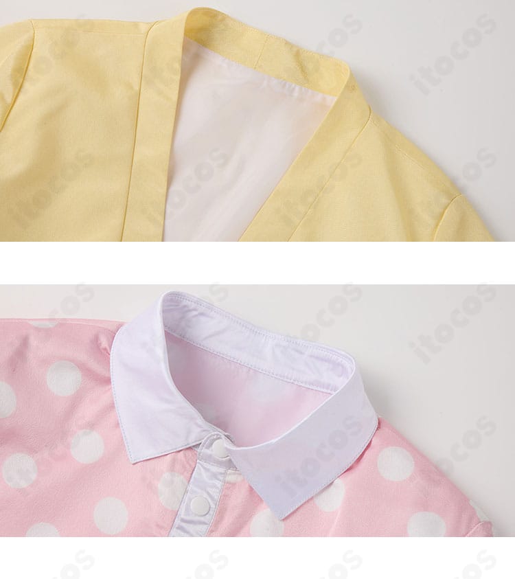 襟周りの刺繍装飾。細やかな意匠が衣装全体の格を高める。